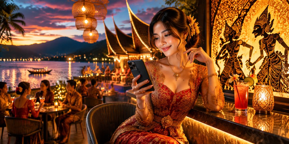 Festival casino mobile dengan layar ponsel dan suasana meriah